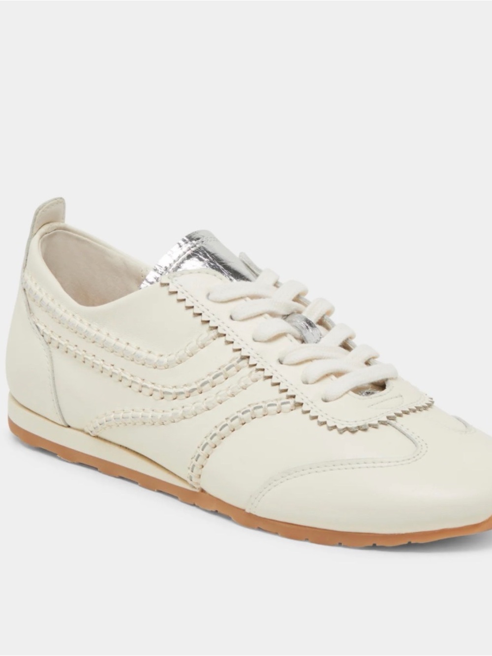 Dolce Vita DELANY Off White Leather Sneakers (barely worn)